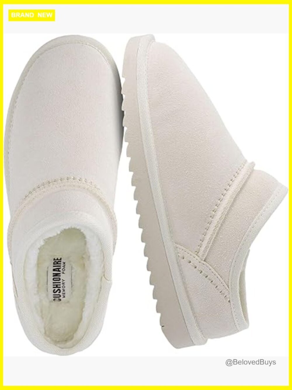 Cozy Suede Slippers with Memory Foam - Slip On House Shoes